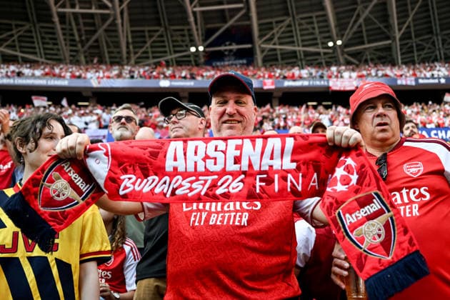 Mg Budapest 30 05 2026 - finale Champions League Paris Saint Germain-Arsenal foto Matteo Gribaudi Image nella foto: tifosi Arsenal 