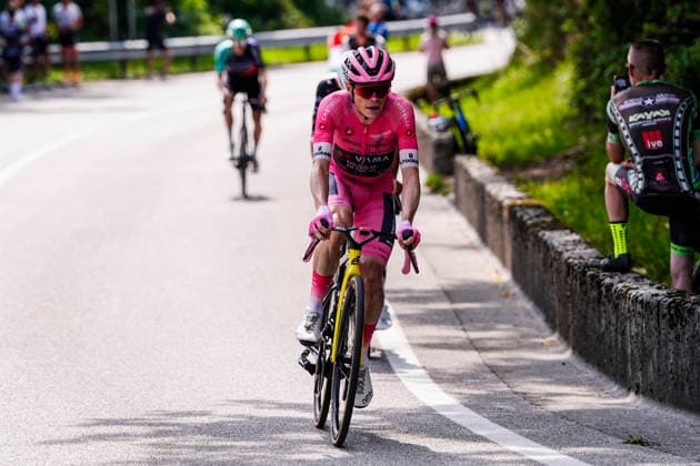 DenmarkÕs Jonas Vingegaard Hansen of Team Visma Lease A Bike during Stage 20 of the Giro dÕItalia, from Gemona del Friuli to Piancavallo, Italy, Saturday, May 30, 2026.  Copyright: xFabioxFerrari LaPressex