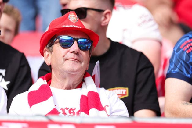BUDAPEST, HUNGARY - MAY 30: fan of Arsenal prior to the UEFA Champions League 2026 Final between Paris Saint-Germain and Arsenal FC at Puskas Arena on May 30, 2026 in Budapest, Hungary.  Copyright: xRenexNijhuis MBxMediax