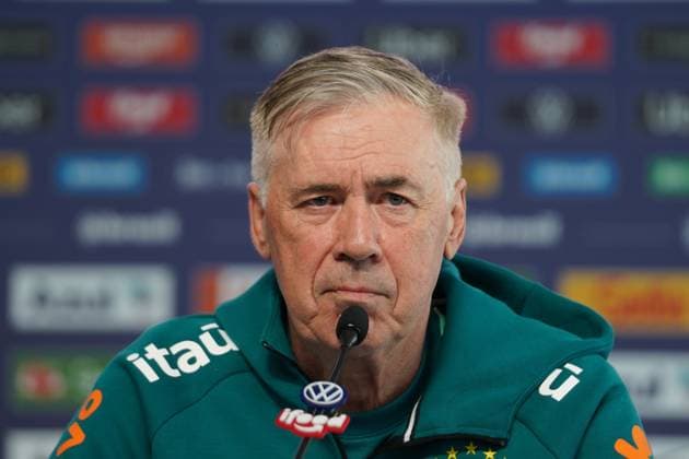 Brazil press conference, PK, Pressekonferenz & Training Session Coach Carlo Ancelotti speaks during a press conference for the Brazilian national team, Nationalteam at Granja Comary in Teresopolis, Brazil, on May 30, 2026. Ancelotti discusses the team s preparation for the friendly match against Panama and the final adjustments before departing for the 2026 FIFA World Cup, WM, Weltmeisterschaft, Fussball Teresopolis Rio de Janeiro Brasil  Copyright: xThenews2x originalFilename:thenews2-carloanc260530_nplUG.jpg