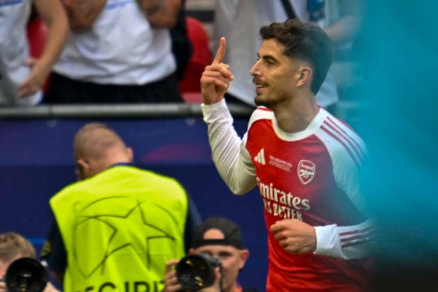 SOCCER - UEFA CL, PSG vs Arsenal BUDAPEST,HUNGARY,30.MAY.26 - SOCCER - UEFA Champions League, final, Paris Saint-Germain vs Arsenal FC. Image shows the rejoicing of Kai Havertz (Arsenal).  GEPAxpictures xAvnixRetkoceri