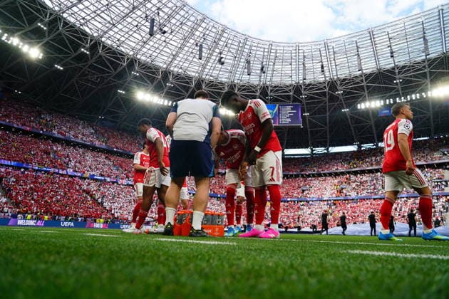 HUN: Paris Saint-Germain FC - Arsenal FC. UEFA Champions League™s Final. UEFA Champions League™s Final match between Paris Saint-Germain FC and Arsenal FC played at Ferenc Puskas Arena Stadium on May 30, 2026 in Budapest, Hungary. kpng Copyright: xBaguxBlancox xPRESSINPHOTOx PS_260530_PSG_ARS_2526_056