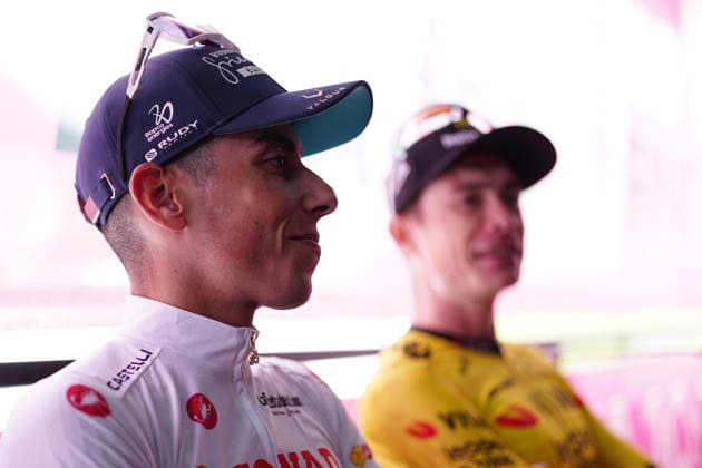 Portugal™s Afonso Oliveira Eulalio of Bahrain Victorious white jersey during Stage 20 of the Giro d™Italia, from Gemona del Friuli to Piancavallo, Italy, Saturday, May 30, 2026.  Copyright: xGianxMattiaxD™Alberto LaPressex