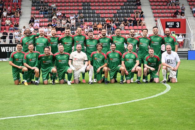 30 05 2026, xsvx, Football Langholz Cup 2026, v l team photo Kreisliga Allstars Wiesbaden