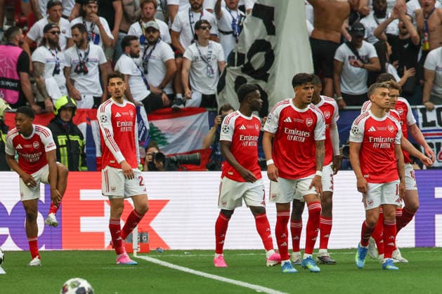 30 05 2026, xzstx, Football UEFA Champions League Final 2026, Paris St Germain FC Arsenal London v l Arsenal after goal to 0 1 by Kai Havertz Arsenal, 29 Jubel, Torjubel, jubiliert über das Tor, celebrate the goal, celebration DFL DFB REGULATIONS PROHIBIT ANY USE OF PHOTOGRAPHS as IMAGE SEQUENCES and or QUASI VIDEO Budapest