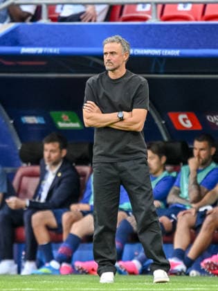 Coach Luis Enrique Paris Saint Germain FC Looks on during the UEFA Champions League Final 2026 match between Paris Saint Germain and Arsenal FC at Puskas Arena on May 30, 2026 in Budapest, Hungary Photo by Harry Langer DeFodi Images