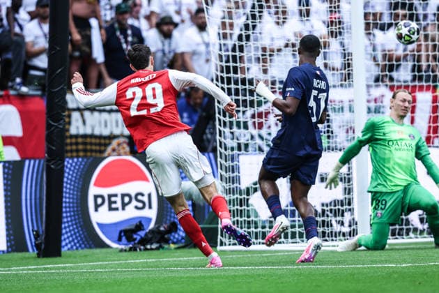 Sport, Football, UEFA Champions League Season 2025 2026 Final Paris Saint Germain FC Arsenal 30 05 2026, Puskas Arena Budapest Goal to 1 0 by Kai Havertz Arsenal Budapest Puskas Arena Hungary
