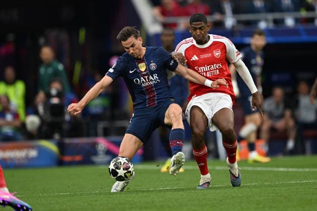 Paris Saint-Germain v Arsenal - UEFA Champions League final BUDAPEST, HUNGARY - MAY 30: Players in action during the UEFA Champions League final match between Paris Saint-Germain (PSG) and Arsenal at Puskas Arena in Budapest, Hungary, on May 30, 2026. Halil Sagirkaya Anadolu Budapest Hungary. Editorial use only. Please get in touch for any other usage.  Copyright: x2026xAnadoluxHalilxSagirkayax