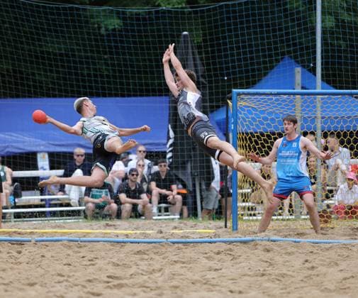 Germany Kelkheim Münster 30 05 2026 Beachhandball Hessen Karacho Beach Cup 2026 Die Otternasen BHC BADG Münster f l Stephan Mühleisen Die Otternasen , Lennart Liebeck BHC Beach Da Gang Sport Karacho Beach Cup 2026