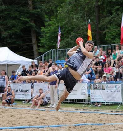 Germany Kelkheim Münster 30 05 2026 Beach Handball Hessen Karacho Beach Cup 2026 The Otternasen BHC BADG Münster v l Rafael Lodders BHC Beach Da Gang Sport Karacho Beach Cup 2026
