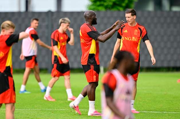 Belgian national football team - FIFA World Cup, WM, Weltmeisterschaft, Fussball 2026 - media activities 30 05 2026 TUBIZE, BELGIUM - MAY 30 :Lukaku Romelu forward of Belgium and Vanaken Hans midfielder of Belgium pictured during a training session at the training grounds of the Royal Belgian Football Association ahead of the FIFA World Cup 2026 on May 30, 2026 in Tubize, Belgium, 30 05 2026 Tubize Belgium  Copyright: xJanxDexMeuleneirx