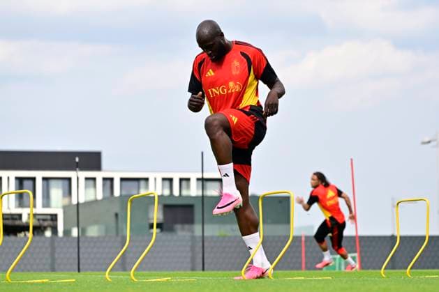 Belgian national football team - FIFA World Cup, WM, Weltmeisterschaft, Fussball 2026 - media activities 30 05 2026 TUBIZE, BELGIUM - MAY 30 : Lukaku Romelu forward of Belgium pictured during a training session at the training grounds of the Royal Belgian Football Association ahead of the FIFA World Cup 2026 on May 30, 2026 in Tubize, Belgium, 30 05 2026 Tubize Belgium  Copyright: xJanxDexMeuleneirx