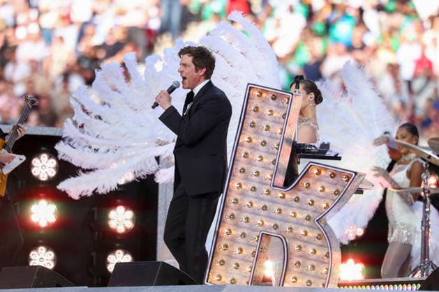BUDAPEST, HUNGARY - MAY 30: The Killers performing before the UEFA Champions League Final 2026 match between Paris Saint-Germain and Arsenal FC at Puskas Arena on May 30, 2026 in Budapest, Hungary. Hungary Copyright: xBEAUTIFULxSPORTS Steenkestex