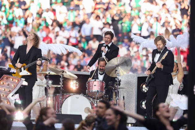 BUDAPEST, HUNGARY - MAY 30: The Killers performing before the UEFA Champions League Final 2026 match between Paris Saint-Germain and Arsenal FC at Puskas Arena on May 30, 2026 in Budapest, Hungary. Hungary Copyright: xBEAUTIFULxSPORTS Steenkestex