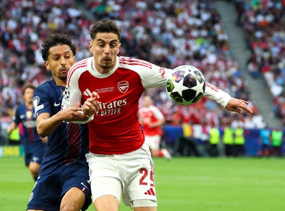 May 30, 2026, Napoli, Campania, Hungary: Kai Havertz of FC Arsenal During the football match between PSG vs Arsenal valid for the UEFA Champions League Final, on 30 05 2026 at the Stadium Pusko s Arena in Budapest PSG Vs Arsenal  - ZUMAs236 20260530_aap_s236_046 Copyright: xFabioxSassox