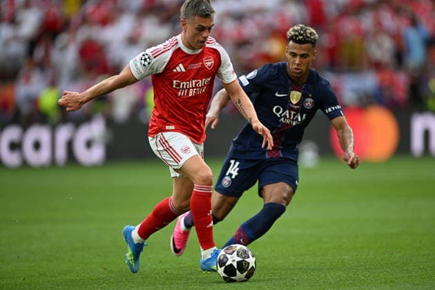 Paris Saint-Germain v Arsenal - UEFA Champions League final BUDAPEST, HUNGARY - MAY 30: Desire Doue (14) of Paris Saint-Germain in action during the UEFA Champions League final match between Paris Saint-Germain (PSG) and Arsenal at Puskas Arena in Budapest, Hungary, on May 30, 2026. Halil Sagirkaya Anadolu Budapest Hungary. Editorial use only. Please get in touch for any other usage.  Copyright: x2026xAnadoluxHalilxSagirkayax