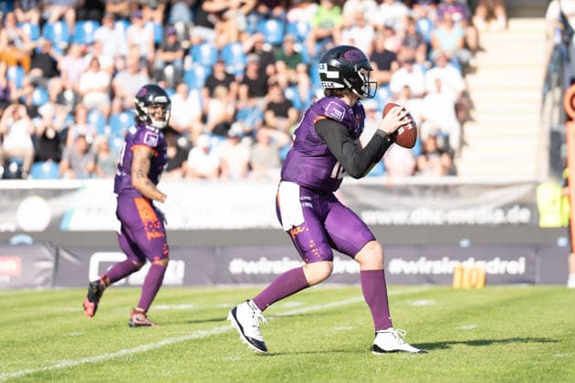 30 05 2026, xhfmx, American Football EFA European Football Alliance, Frankfurt Galaxy Munich Ravens Ethan Garbers Frankfurt Galaxy, 12 DFL DFB REGULATIONS PROHIBIT ANY USE OF PHOTOGRAPHS as IMAGE SEQUENCES and or QUASI VIDEO Frankfurt am Main