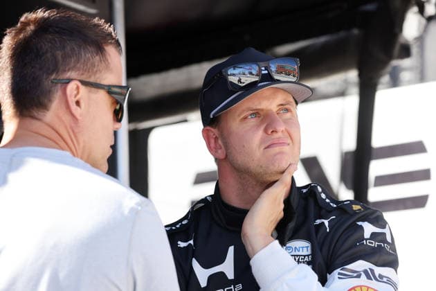 Dirk Mueller GER Bearter and Mike Schumacher GER Honda 47 after the 2nd free practice, GP Detroit, Michigan, USA, 30 05 2026, Indycar Series, Portrait