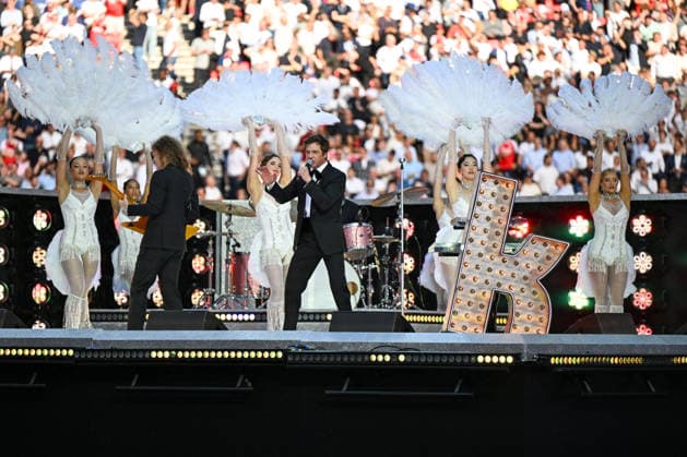 IPA85190805 - The Killers pre-show during the UEFA Champions League 2026 final between Paris Saint-Germain F.C. vs. Arsenal F.C. on May 30, 2026 at the Puskas Arena, Budapest, Hungary  Copyright: xVincenzoxOrlando IPAxSportx xx 85190805