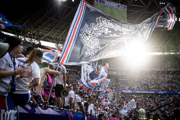 Football: Finale EUFA Champions League 2025-2026 - Paris Saint Germanin (PSG) V Arsenal - Puskas ArÃ na de Budapest Hongrie - 30 05 2026 Ambiance avec les supporters de l Ã quipe de Paris Saint Germain (PSG)  Copyright: xElyxandroxCEGARRAx