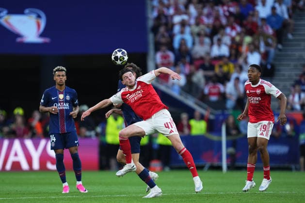 HUN: Paris Saint-Germain FC - Arsenal FC. UEFA Champions League™s Final. Declan Rice of Arsenal FC during the UEFA Champions League™s Final match between Paris Saint-Germain FC and Arsenal FC played at Ferenc Puskas Arena Stadium on May 30, 2026 in Budapest, Hungary. kpng Copyright: xBaguxBlancox xPRESSINPHOTOx PS_260530_PSG_ARS_2526_121