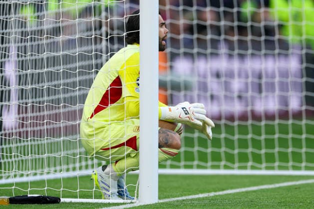 BUDAPEST, HUNGARY - MAY 30: Arsenal goalkeeper David Raya during the UEFA Champions League 2026 Final between Paris Saint-Germain and Arsenal FC at Puskas Arena on May 30, 2026 in Budapest, Hungary.  Copyright: xRenexNijhuis MBxMediax