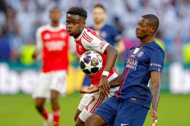 UEFA Champions League Final 2026 Paris Saint Germain Arsenal Budapest, Hungary 20260530 Arsenal s Bukayo Saka during the Champions League final football match between Paris Saint Germain and Arsenal at Puskas Arena Photo Svein Ove Ekornesvag NTB Budapest Hungary EDITORIAL USE ONLY RESTRICTED USE FOR BETTING COMPANIES  Copyright: xSveinxOvexEkornesvagx xNTBx