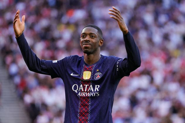 BUDAPEST, HUNGARY - MAY 30: Ousmane Dembele of Paris Saint-Germain celebrating the 1-1 during the UEFA Champions League 2026 Final between Paris Saint-Germain and Arsenal FC at Puskas Arena on May 30, 2026 in Budapest, Hungary.  Copyright: xRenexNijhuis MBxMediax
