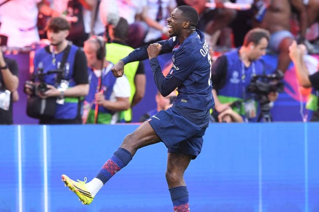 Soccer Champions League Final Paris Saint Germain FC Arsenal on 30 05 2026 at the Puskas Arena in Budapest Goal celebration to 1 1 by Ousmane Dembele Paris xRx