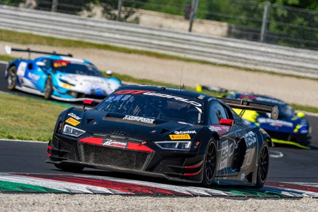 IPA85191051 - Rocco MAZZOLA, Sebastian OGAARD and Ariel LEVI driving the ( 66) Audi R8 LMS GT3 EVO II of team Tresor Attempto Racing during Monza - Round 3, GT World Challenge race in Monza, Italy, May 30 2026  Copyright: xLucaxRossini IPAxSportx xx 85191051