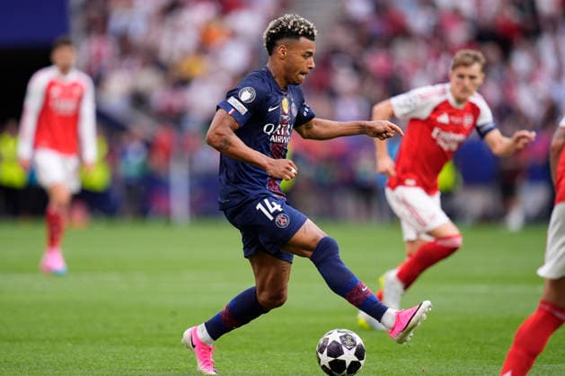 May 30, 2026, Budapest, Budapest, Hungary: Desire Doue of Paris Saint Germain in action during the UEFA Champions League Final 2026 match between Paris Saint-Germain and Arsenal FC at Puskas Arena on May 30, 2026 in Budapest, Hungary. Budapest Hungary - ZUMAa181 20260530_zaa_a181_104 Copyright: xDennisxAgyemanx