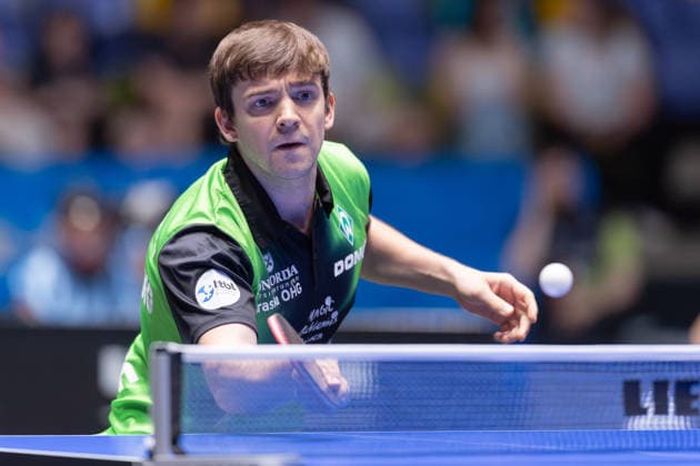 SV Werder Bremen 1 FC Saarbrücken table tennis, Liebherr TTBL semi-final match 2026 Kirill Gerassimenko Werder Bremen Liebherr TTBL Final4 2026, second semi-final between SV Werder Bremen and 1 FC Saarbrücken table tennis on May 30, 2026 in the Süwag Energie ARENA in Frankfurt am Main , Frankfurt am Main Hessen Germany SÜWAG Arena
