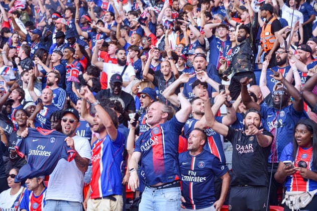 FOOTBALL : Diffusion du match Paris Saint Germain vs Arsenal FC - Ligue des Champions - Finale - 30 05 2026 Supporters du Paris SG aprÃ s le but de Ousmane Dembele (Paris SG) ParisFrance  Copyright: xBaptistexAutissierx