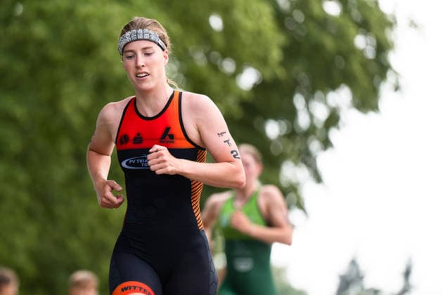 1 Triathlon Bundesliga Kraichgau Katharina KruÌˆger GER, PV Triathlon TG Witten Ubstadt Weiher Germany Copyright: xMarcelxHilgerx