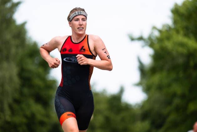 1 Triathlon Bundesliga Kraichgau Katharina KruÌˆger GER, PV Triathlon TG Witten Ubstadt Weiher Germany Copyright: xMarcelxHilgerx
