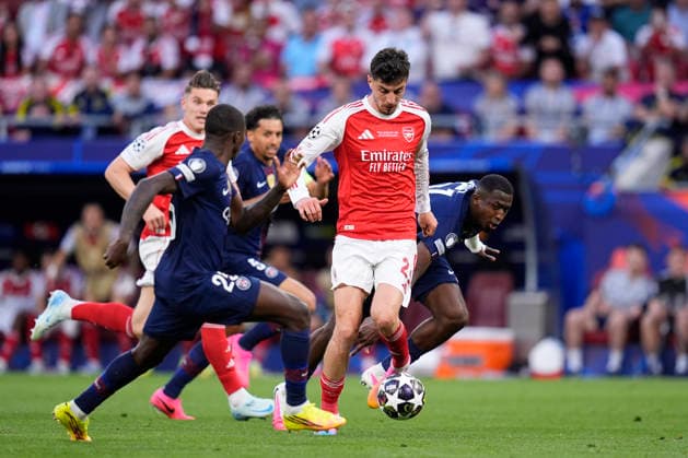May 30, 2026, Budapest, Budapest, Hungary: Kai Havertz of Arsenal FC in action during the UEFA Champions League Final 2026 match between Paris Saint-Germain and Arsenal FC at Puskas Arena on May 30, 2026 in Budapest, Hungary. Budapest Hungary - ZUMAa181 20260530_zaa_a181_144 Copyright: xDennisxAgyemanx