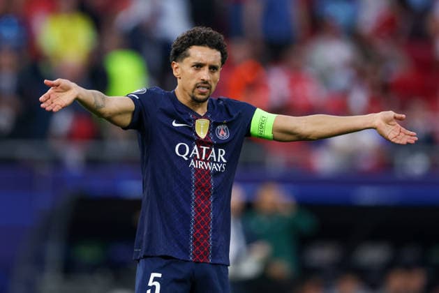 BUDAPEST, HUNGARY - MAY 30: Marquinhos of Paris Saint-Germain during the UEFA Champions League 2026 Final between Paris Saint-Germain and Arsenal FC at Puskas Arena on May 30, 2026 in Budapest, Hungary.  Copyright: xRenexNijhuis MBxMediax