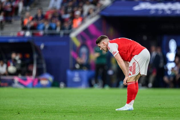 260530 Viktor Gyökeres of Arsenal looks dejected during the UEFA Champions League final match between Paris Saint Germain and Arsenal on May 30, 2026 in Budapest Photo Maxim Thore BILDBYRAN kod MT MT1056 fotboll football soccer fotball uefa champions league champions league paris saint germain arsenal bbeng depp  Copyright: MAXIMxTHORE BB260530MT172