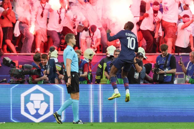 30 05 2026, xzstx, Football UEFA Champions League Final 2026, Paris St Germain FC Arsenal London v l Ousmane Dembele Paris, 10 Jubel, Torjubel, jubelt ueber das Tor, celebrate the goal, celebration DFL DFB REGULATIONS PROHIBIT ANY USE OF PHOTOGRAPHS as IMAGE SEQUENCES and or QUASI VIDEO Budapest