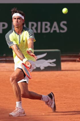 RECORD DATE NOT STATED 30th May 2026; Roland Garros, Paris, France; 2026 French Open Tennis, Day 12; Francisco Comesana (ARG) forehand against Matteo Berrettini (ITA) JonxBromley