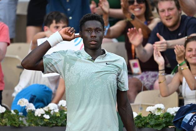 2026 French Open, Roland-Garros - Day 7 PARIS, FRANCE - MAY 30: Moise Kouame of France in action against Alejandro Tabilo (not seen) of Chile during the match in the Men s Singles third-round on Day Seven of the 2026 French Open at the Roland-Garros Complex in Paris on May 30, 2026. Burak Akbulut Anadolu Paris France. Editorial use only. Please get in touch for any other usage.  Copyright: x2026xAnadoluxBurakxAkbulutx