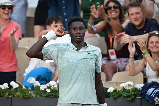 2026 French Open, Roland-Garros - Day 7 PARIS, FRANCE - MAY 30: Moise Kouame of France in action against Alejandro Tabilo (not seen) of Chile during the match in the Men s Singles third-round on Day Seven of the 2026 French Open at the Roland-Garros Complex in Paris on May 30, 2026. Burak Akbulut Anadolu Paris France. Editorial use only. Please get in touch for any other usage.  Copyright: x2026xAnadoluxBurakxAkbulutx