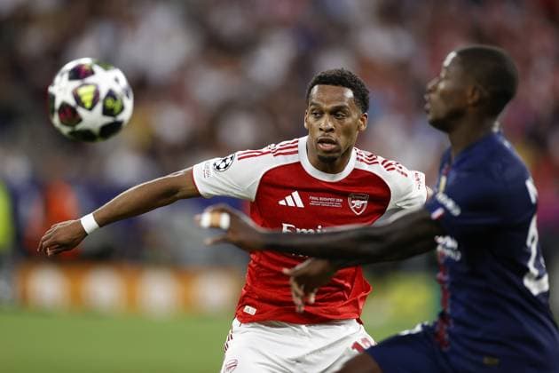 BUDAPEST, 30-05-2026, Puskas Arena, UEFA Champions League Final season 2025 2026 Match between Paris Saint Germain and Arsenal. Picture shows Arsenal player Jurrien Timber Paris Saint Germain - Arsenal  x204059059x Copyright: