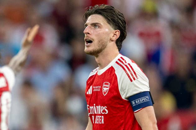 SOCCER - UEFA CL, PSG vs Arsenal BUDAPEST,HUNGARY,30.MAY.26 - SOCCER - UEFA Champions League, final, Paris Saint-Germain vs Arsenal FC. Image shows Declan Rice (Arsenal).  GEPAxpictures xAvnixRetkoceri