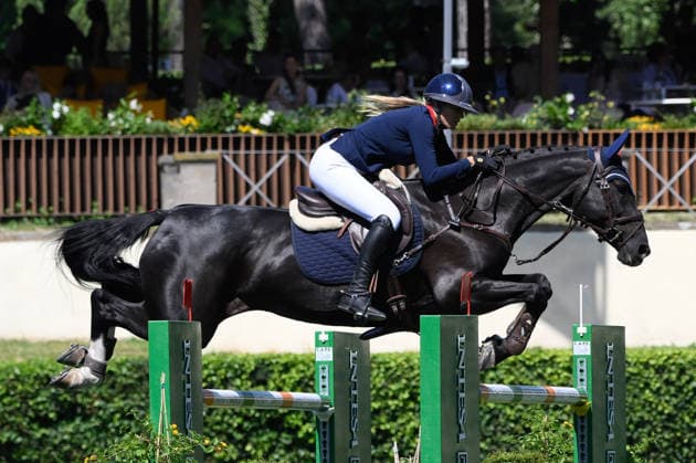 EQUITATION - International Equitation - Piazza di Siena - 93rd CSIO of Rome 2026 Photo by IPA ABACAPRESS.COM85190209 - Jessica Mendoza (GBR) competes in prix n.7 LORO PIANA Trophy during the CSIO of Rome Piazza di Siena 2026 at Villa Borghese in Rome, Italy on May 30, 2026 (Photo by Fabrizio Corradetti LiveMedia) Rome Italy  Copyright: xIPAxSport ABACAx