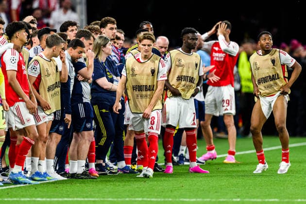 260530 Martin odegaard of Arsenal during the UEFA Champions League final match between Paris Saint Germain and Arsenal on May 30, 2026 in Budapest Photo Maxim Thore BILDBYRAN kod MT MT1056 fotboll football soccer fotball uefa champions league champions league paris saint germain arsenal bbeng  Copyright: MAXIMxTHORE BB260530MT200