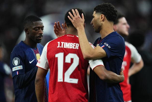 HUN: Paris Saint-Germain FC - Arsenal FC. UEFA Champions League™s Final. JurriÃ«n Timber of Arsenal FC during the UEFA Champions League™s Final match between Paris Saint-Germain FC and Arsenal FC played at Ferenc Puskas Arena Stadium on May 30, 2026 in Budapest, Hungary. kpng Copyright: xBaguxBlancox xPRESSINPHOTOx PS_260530_PSG_ARS_2526_176