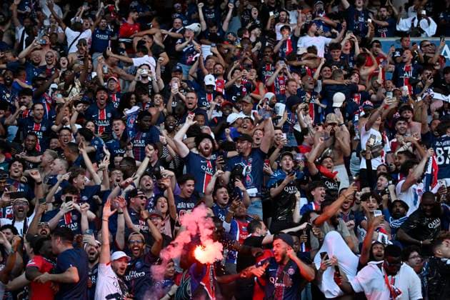PSG - Arsenal retransmission de la finale PHOTOPQR OUEST FRANCE Stéphane Geufroi ; Paris ; 30 05 2026 ; Le Paris Saint-Germain affronte Arsenal en finale de la Ligue des Champions ce samedi 30 mai à Budapest. Pour l occasion, le club parisien organise une retransmission au Parc des Princes, devant 48 000 supporters. - Live coverage of the UEFA Champions League final between Paris Saint-Germain and Arsenal F.C. this Saturday, May 30, at 6:00 p.m., at the Parc des Princes in Paris Paris France  Copyright: xPHOTOPQR OUESTxFRANCE MAXPPPxStéphanexGeufroix 20260530OFR3190 20260530OFR3190