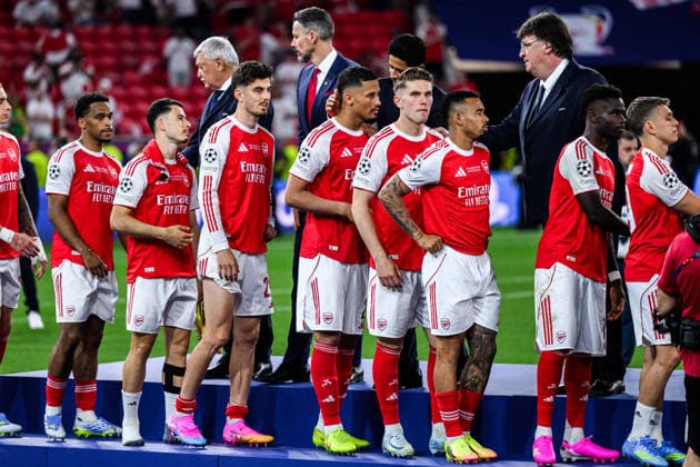 260530 Viktor Gyökeres of Arsenal looks dejected after the UEFA Champions League final match between Paris Saint Germain and Arsenal on May 30, 2026 in Budapest Photo Maxim Thore BILDBYRAN kod MT MT1056 fotboll football soccer fotball uefa champions league champions league paris saint germain arsenal bbeng depp  Copyright: MAXIMxTHORE BB260530MT253