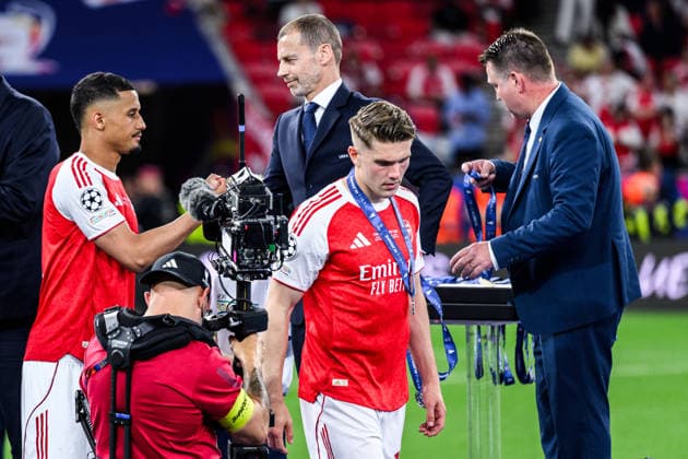260530 Viktor Gyökeres of Arsenal looks dejected after the UEFA Champions League final match between Paris Saint Germain and Arsenal on May 30, 2026 in Budapest Photo Maxim Thore BILDBYRAN kod MT MT1056 fotboll football soccer fotball uefa champions league champions league paris saint germain arsenal bbeng depp  Copyright: MAXIMxTHORE BB260530MT254